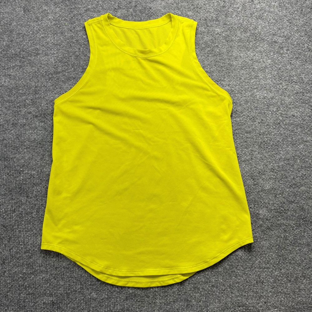 Lululemon Sculpt Tank Top Yellow Racerback Mesh Athletic Running Shirt Women 4